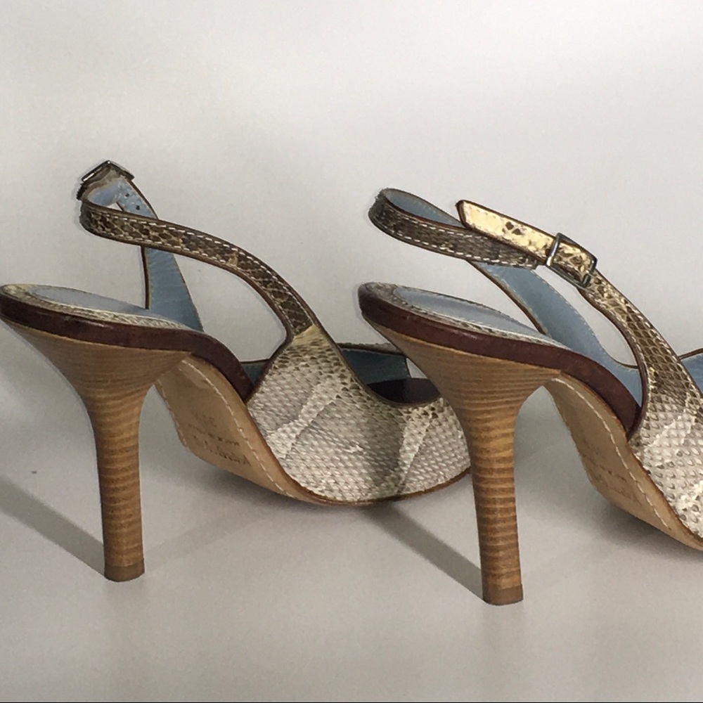 Lamberston Truex Watersnake Peep Toe Heel… - Picture 7 of 15